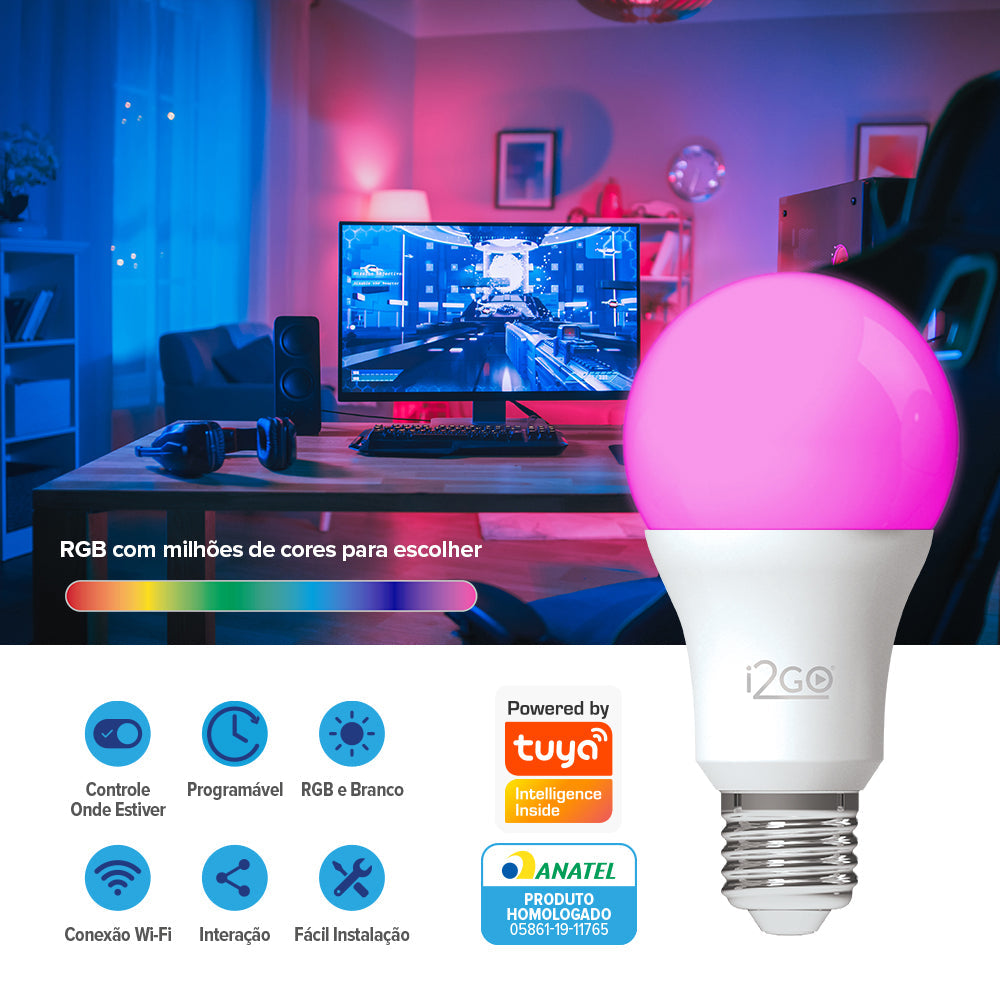 Bombillo Multicolor Inteligente LED 10W